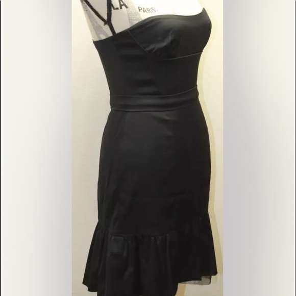 BCBG Max Azria Strapless Black Cocktail Dress Size 0 - Picture 5 of 7